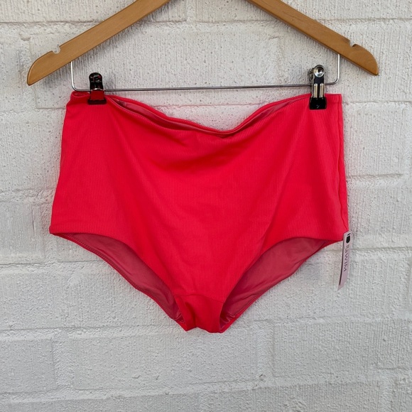 Victoria's Secret Other - Victoria's Secret High Waist Boyshort Neon Orange Bikini Bottom sz L